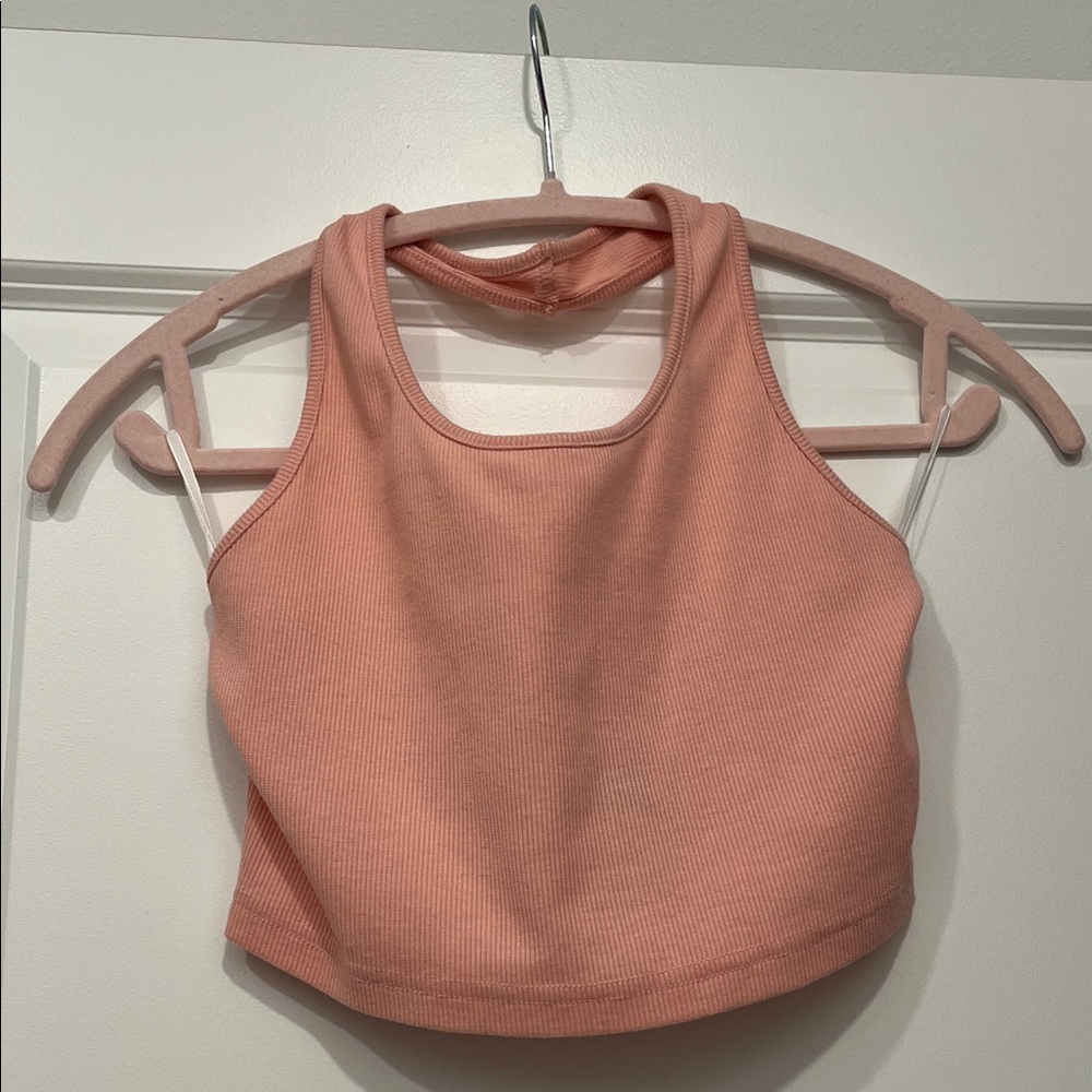 Women's Pink Halter Crop Top